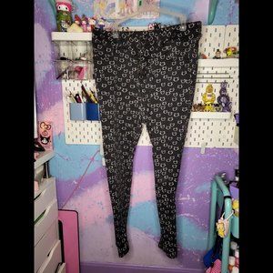 Black Heart Cat print super skinny jeans